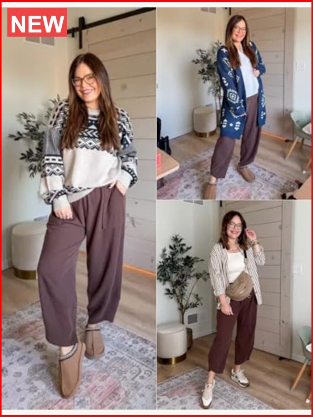 Baggy Wide Leg Palazzo Pants Elastic Waist with Pockets - Picture 5 of 7